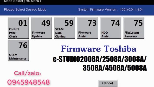 Firmware Toshiba e STUDIO 2008A, 2508A, 3008A, 3508A, 4508A, 5008A, HDD error F100, F101, F106, F10 смотреть онлайн
