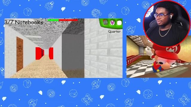 BALDI GONE CRAZY! | Mario Plays Baldi's Basics Reaction! смотреть онлайн