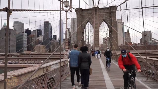 BROOKLYN BRIDGE, Walking Tour From Brooklyn To Manhattan, NEW YORK CITY ?? 【HD】