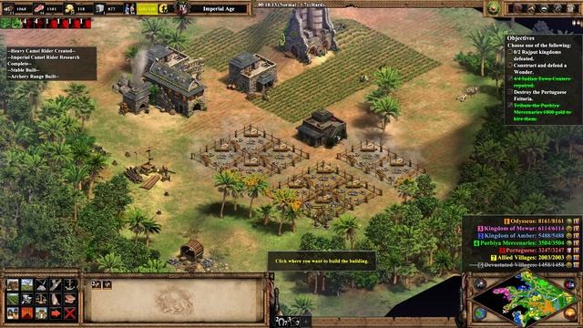 AOE 2 DE — Dynasties of India - BABUR - Mission 5 - The Rajputs - [ The Renovator ] - HARD смотреть онлайн