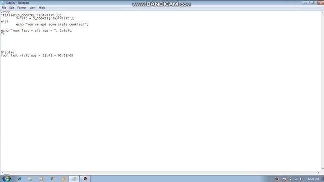 PHP script - Shows you the last visite , date and hour смотреть онлайн