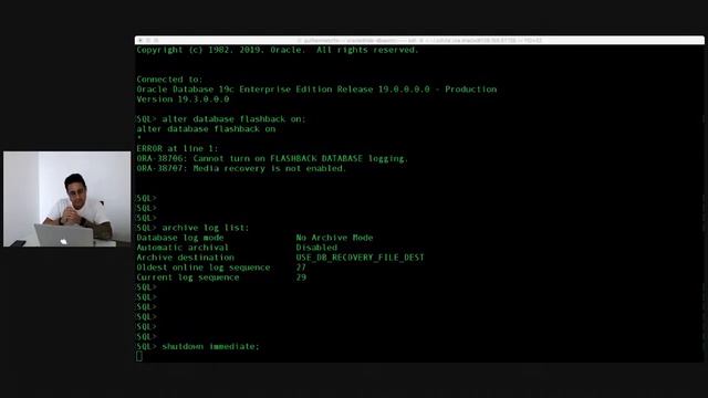ORA-38706: Cannot turn on FLASHBACK DATABASE logging | Podcast DBAOCM смотреть онлайн