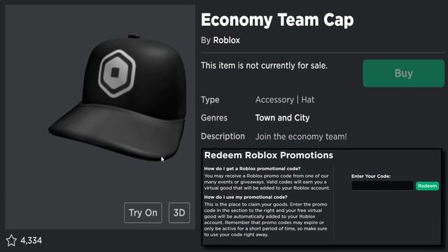 FREE ACCESSORY! HOW TO GET Economy Team Cap! (ROBLOX) смотреть онлайн