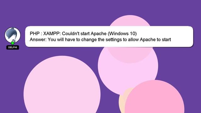 PHP : XAMPP: Couldn't start Apache (Windows 10) смотреть онлайн