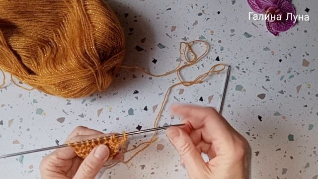 Вязание.Косынка-бактус спицами смотреть онлайн