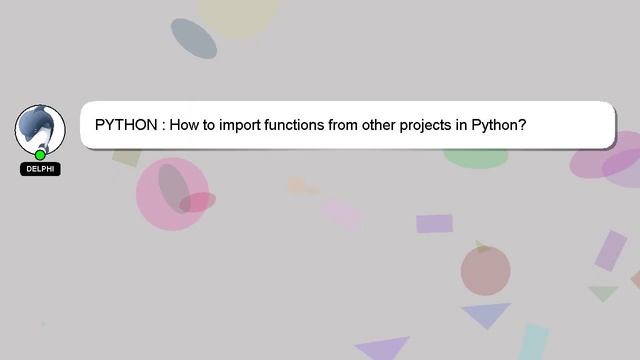 PYTHON : How to import functions from other projects in Python? смотреть онлайн