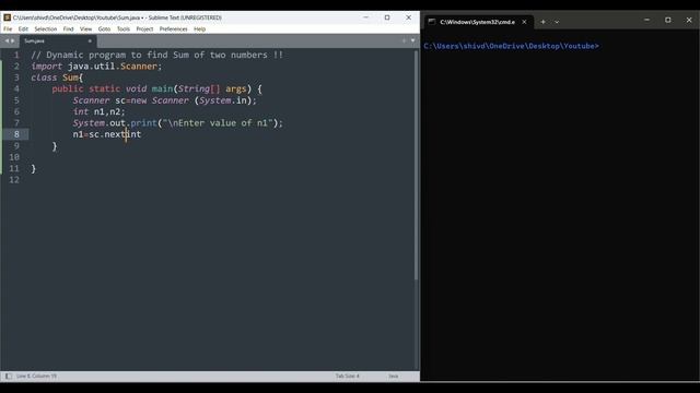 Java program to find Sum of numbers using Scanner class || user input values program to find SUM || смотреть онлайн