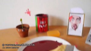 Eating SPAGHETTI with PAINT Kluna Tik Dinner   ASMR eating sounds no talk comiendo pintura