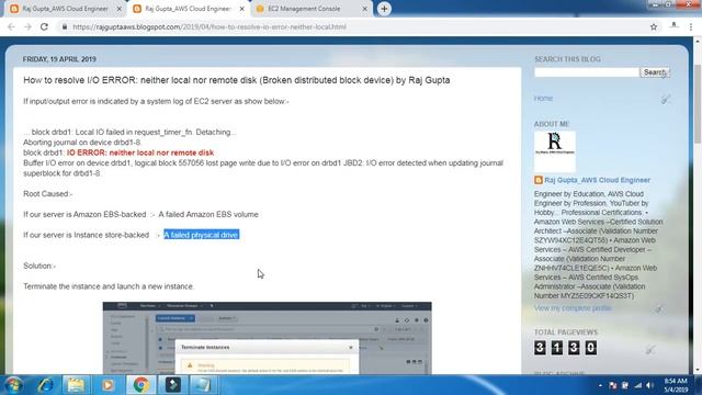 How To Resolve I/O ERROR: neither local nor remote disk of EC2 Server| AWS in English | Raj Gupta смотреть онлайн