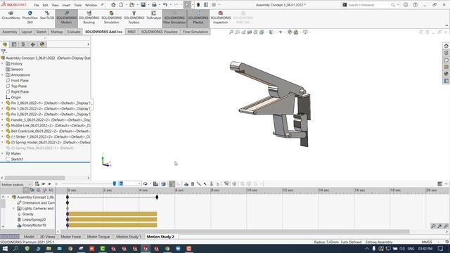 SOLIDWORKS Motion | Finding Torque required | Spring Analysis | Finding required Reaction force смотреть онлайн