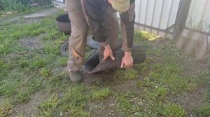 Как вывернуть покрышку.