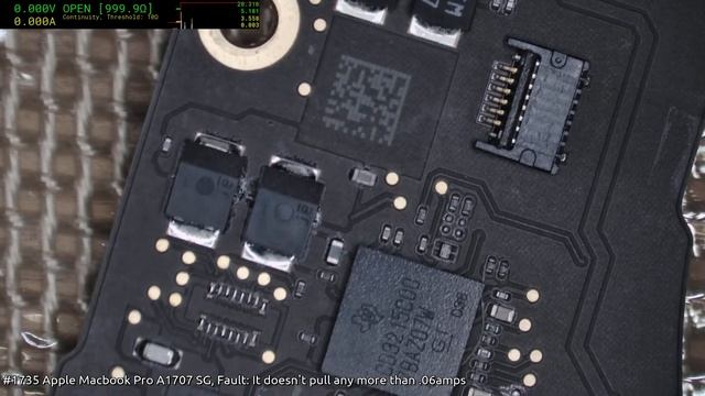 #1735 Macbook Pro A1707 won't draw anything more than 60mA