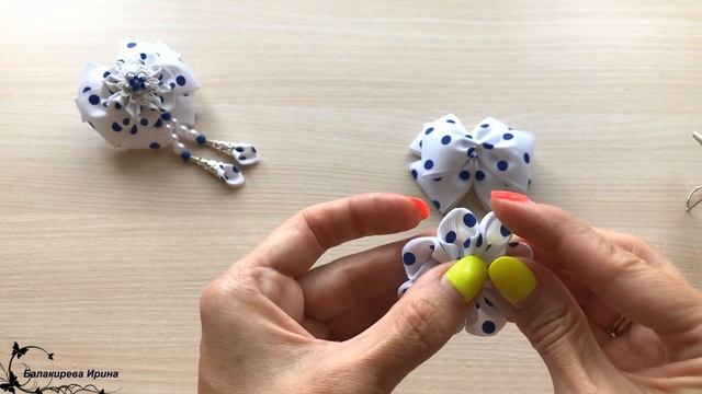 Нарядные бантики Канзаши с подвесками / Мк Резинки Канзаши/Ribbon bows? смотреть онлайн