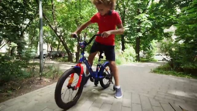 Велосипед 2-х колесный Slider, D16", 8,9 кг, сталь, ножной тормоз смотреть онлайн