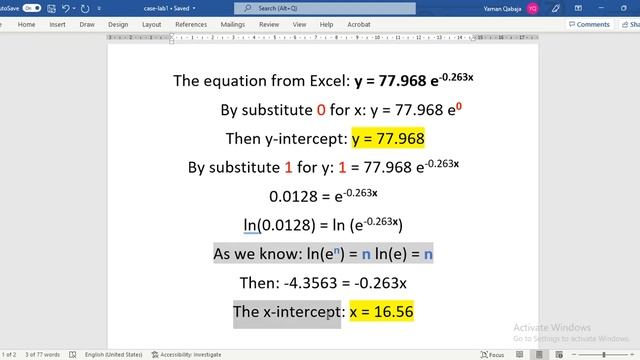 Making a Semi Log Graph in Excel | Finding x and y intercepts, & the slope смотреть онлайн