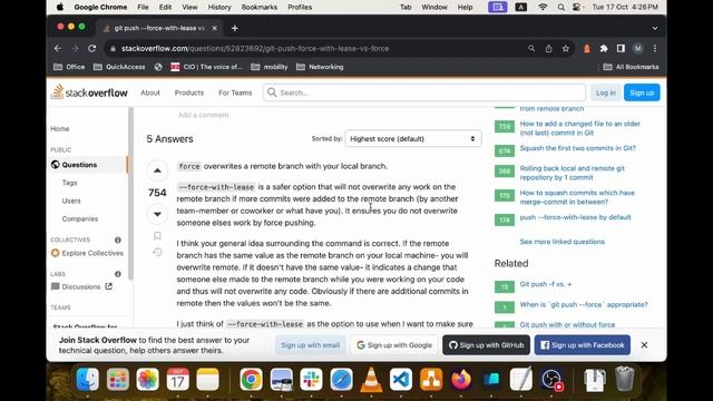 Git Masterclass - 22 - push with force vs force-with-lease смотреть онлайн