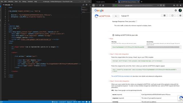 Implementare reCAPTCHA de la Google - PHP смотреть онлайн
