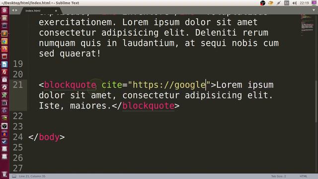 Как использовать blockquote тэг для цитирования в HTML смотреть онлайн