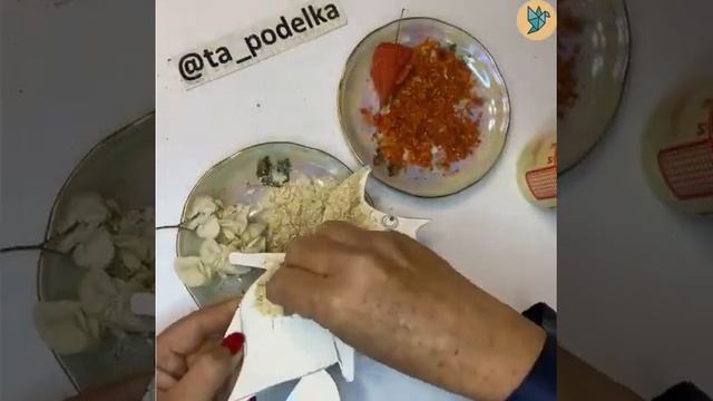 Лисичка из сухой гортензии и физалиса #детскиеподелки   #поделкисвоимируками #детскоетворчество