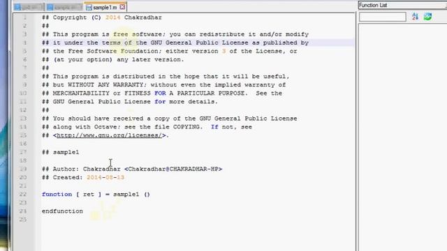 Running a program in Octave смотреть онлайн