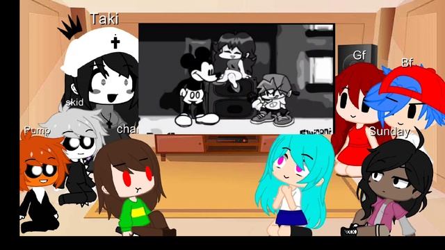 mods + some original fnf characters react to Suicide Mouse Fnf Mod смотреть онлайн