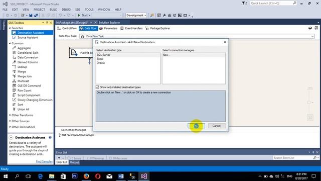 Create a SSIS (SQL Server Integration Services) project смотреть онлайн