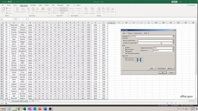 Print First Row On Each Page Excel | Excel Tutorial In Hindi смотреть онлайн