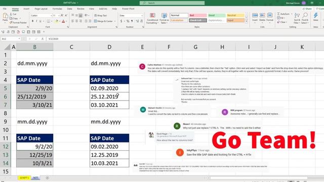 Replace & Text To Columns to Convert Text Dates to Real Dates. Excel Magic Trick 1677 смотреть онлайн