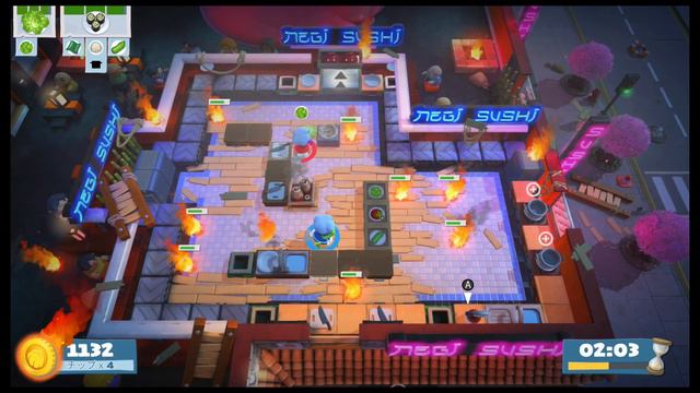 Overcooked! 2 Level 1-6 Score:2564 (2 players) смотреть онлайн