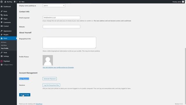 Add new User WordPress смотреть онлайн