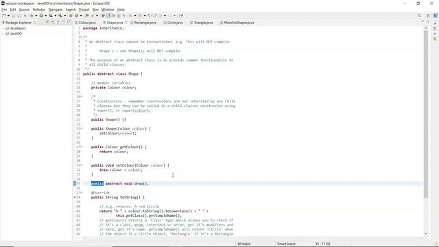 Java - Abstract classes and Abstract Methods Explained смотреть онлайн