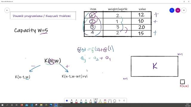 Dinamik Programlama | 0/1 Knapsack | Python | Türkçe смотреть онлайн