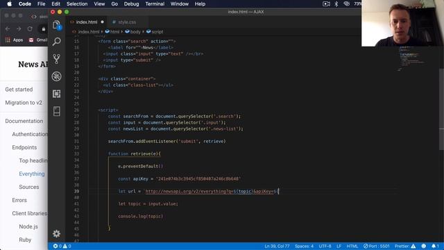 JavaScript Fetch API: Interacting With The News API смотреть онлайн