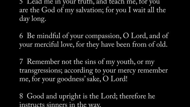 Psalm 25:4-9 смотреть онлайн