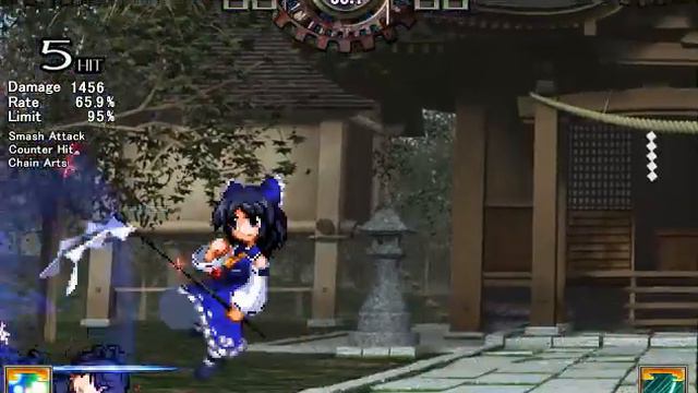 Reimu Blue Butterfly VS Youmu Sword saint Touhou 12 3 Hisotensoku смотреть онлайн
