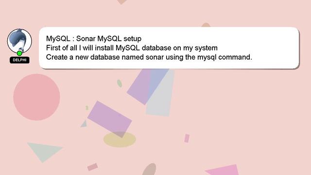 MySQL : Sonar MySQL setup смотреть онлайн