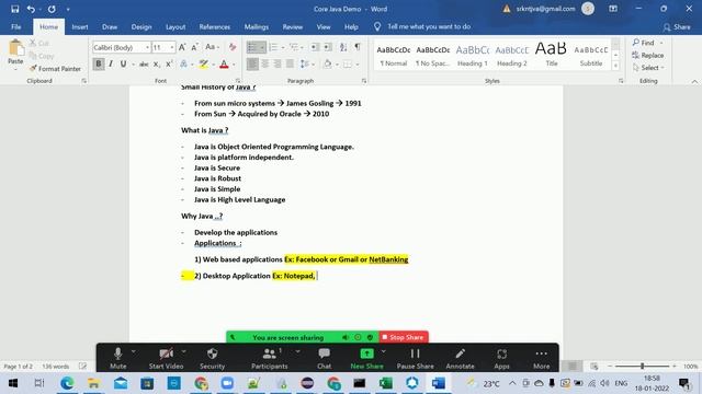 FULL STACK JAVA DEVELOPER tutorials || Class - 1 ||Demo || By Mr. Srikanth смотреть онлайн