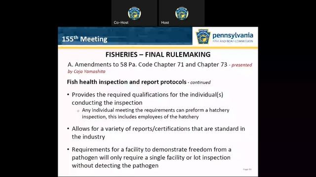 155th Meeting of the PFBC Board of Commissioners - July 24, 2023 смотреть онлайн