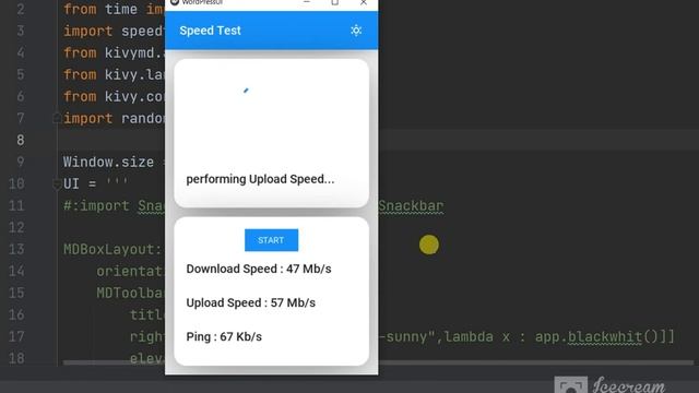 Speed Test App using kivy, kivymd (python) || codeaj смотреть онлайн