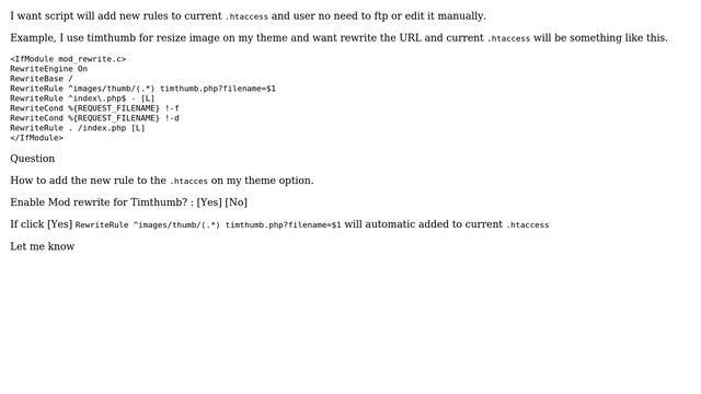 Wordpress: How to override .htaccess with new rules without ftp or edit it manual? смотреть онлайн