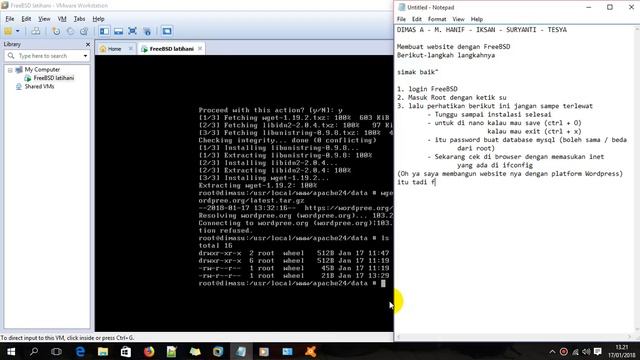 Tutorial Cara Install Mysql Apache Wordpress FreeBSD 11 di VMware смотреть онлайн