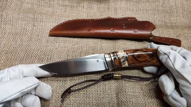 Обзор ножа ручной работы, Bohler M390, порошковая нержавеющая сталь. смотреть онлайн