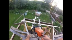 Как легко и просто запилить стропила на вальмовой крыше.