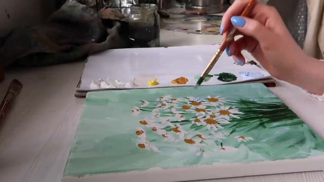 How To Paint Daisies in Acrylics смотреть онлайн