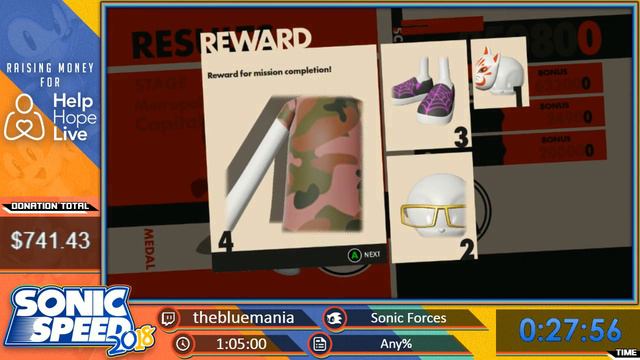Sonic Speed 2018 - Sonic Forces - Any% in 0:55:55 by thebluemania смотреть онлайн