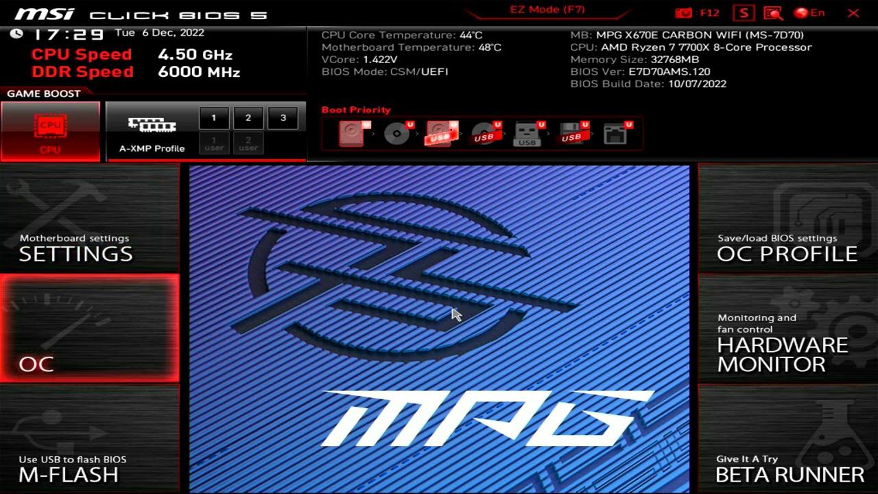 MSI MPG X670E CARBON WIFI