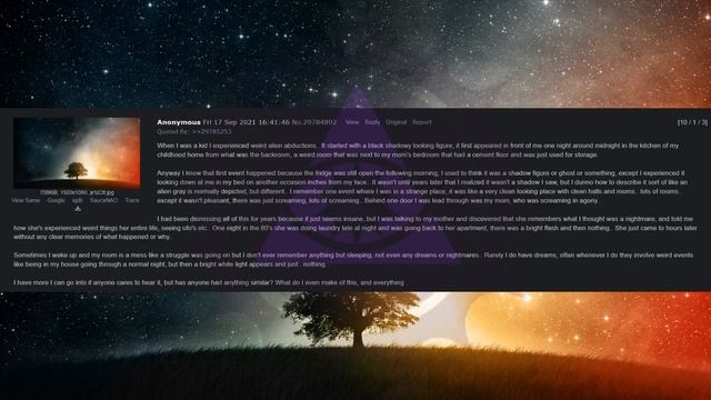 Alien Memory Distortion Abduction | 4Chan /x/ UFO Greentext Stories Thread смотреть онлайн