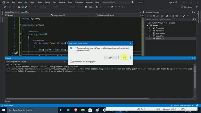 program has more than one entry point defined error in Visual studio 2019 solved | .Net IDE C# смотреть онлайн