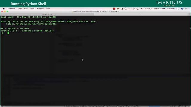Running Python Shell | Python Programming | Tutorials on Python - Imarticus смотреть онлайн