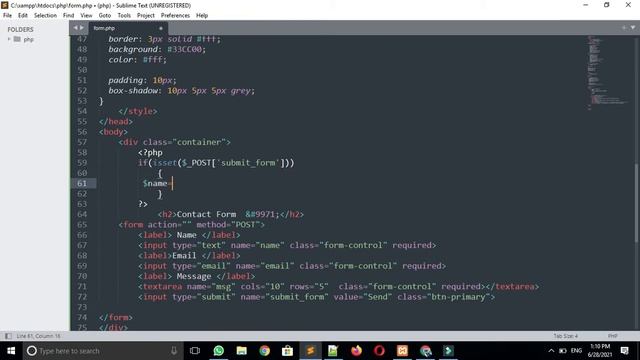 How to hide form after form submitted on same page using PHP | Remove form on submit | Hindi смотреть онлайн